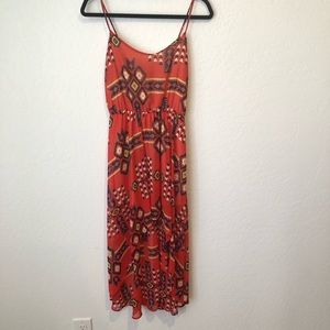High low patterned dress